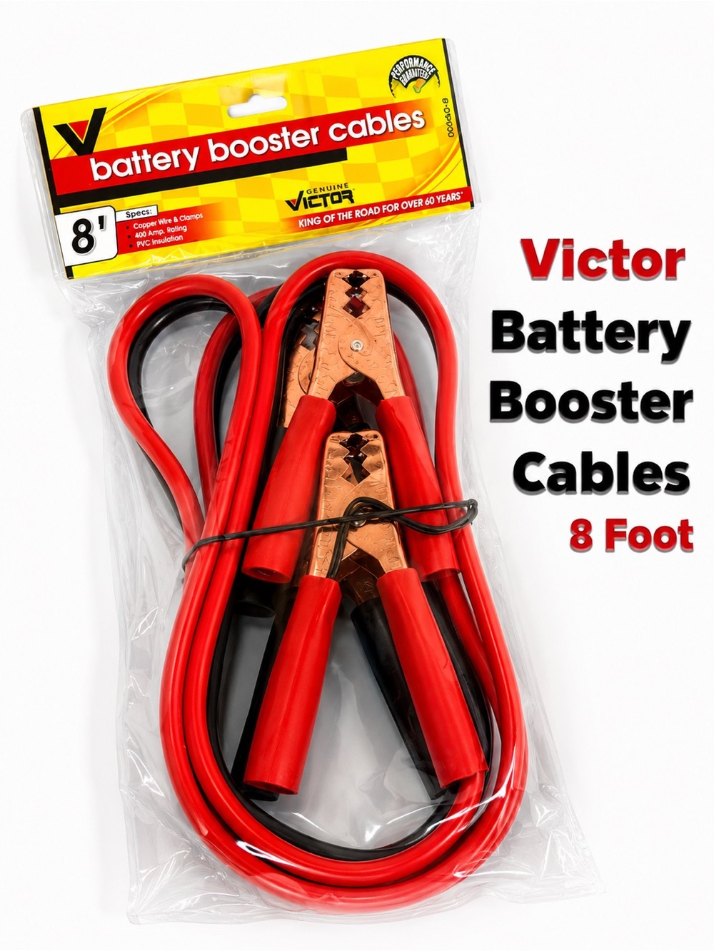 Victor Red Battery Booster Cables 8 Foot